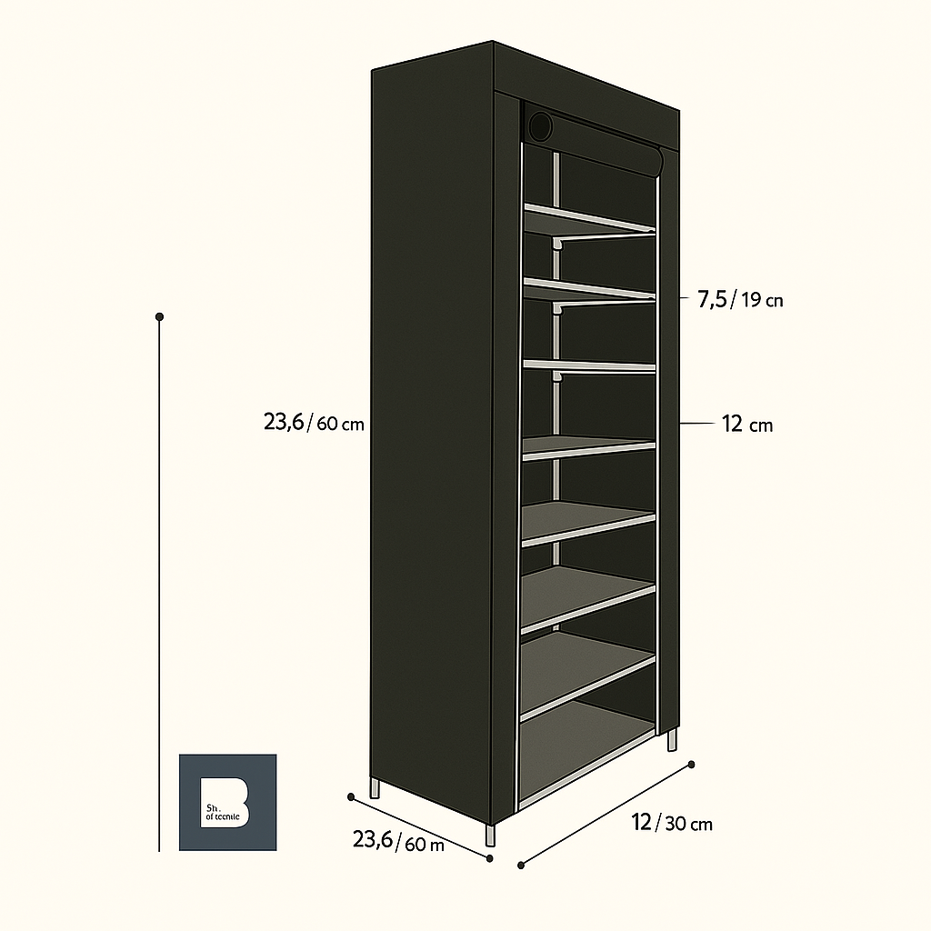 Zapatero de 9 Niveles con Tela – Organización Inteligente para tu Hogar