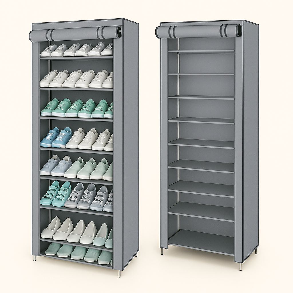 Zapatero de 9 Niveles con Tela – Organización Inteligente para tu Hogar