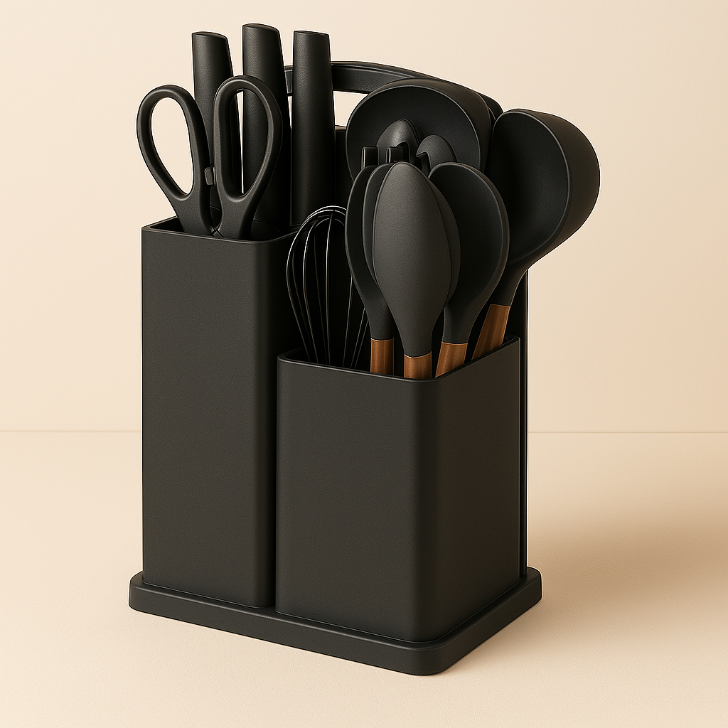 🍳 Juego de Utensilios de Cocina 19 Piezas – ¡Todo lo que necesitas en un solo set!