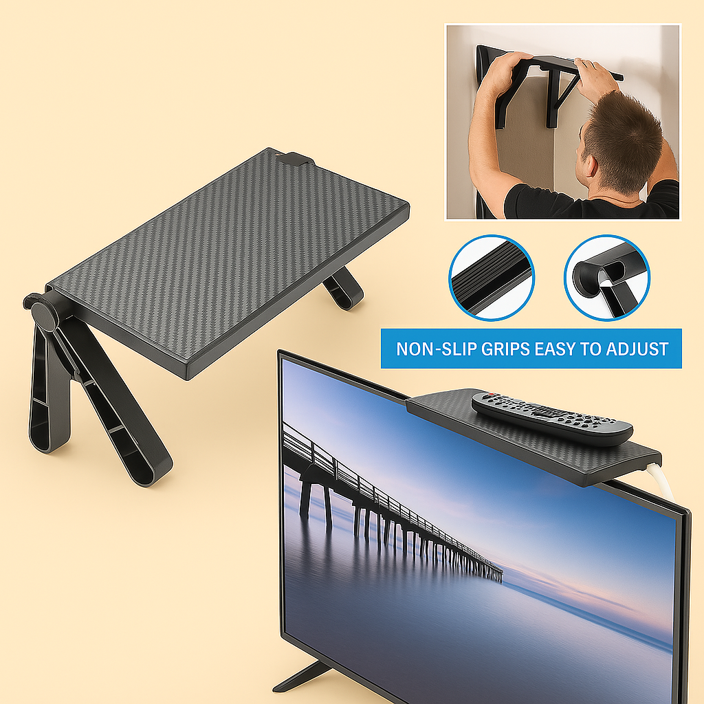 🖥️ Repisa Ajustable para Pantalla de TV – Organización inteligente al instante