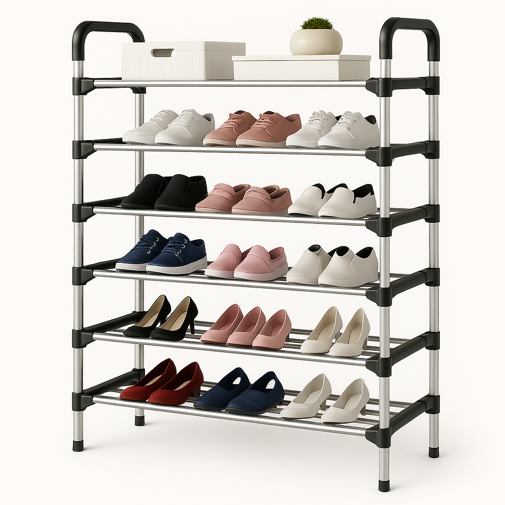 👟🧰 Organizador Zapatero Metálico 6 Niveles – Shoe Rack Práctico y Resistente