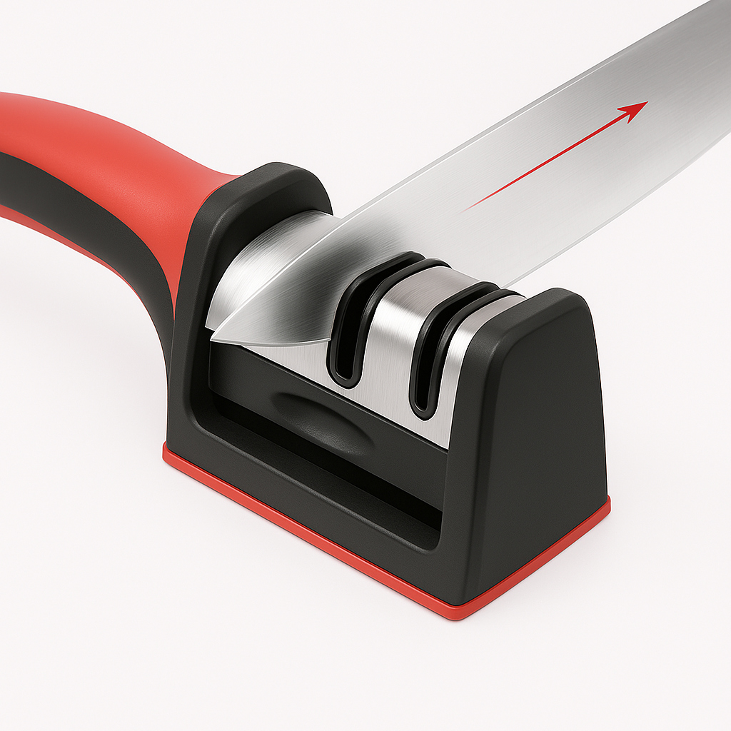 🔪✨ Afilador Profesional de Cuchillos, Tijeras y Navajas – Acero Inoxidable