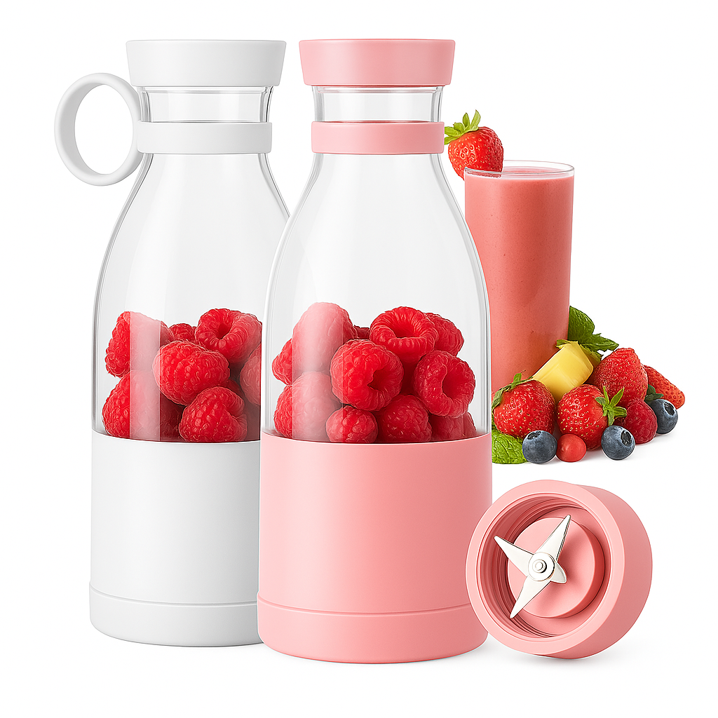 🥤 Mini Licuadora Recargable USB Tipo Botella – Perfecta para Batidos y Jugos