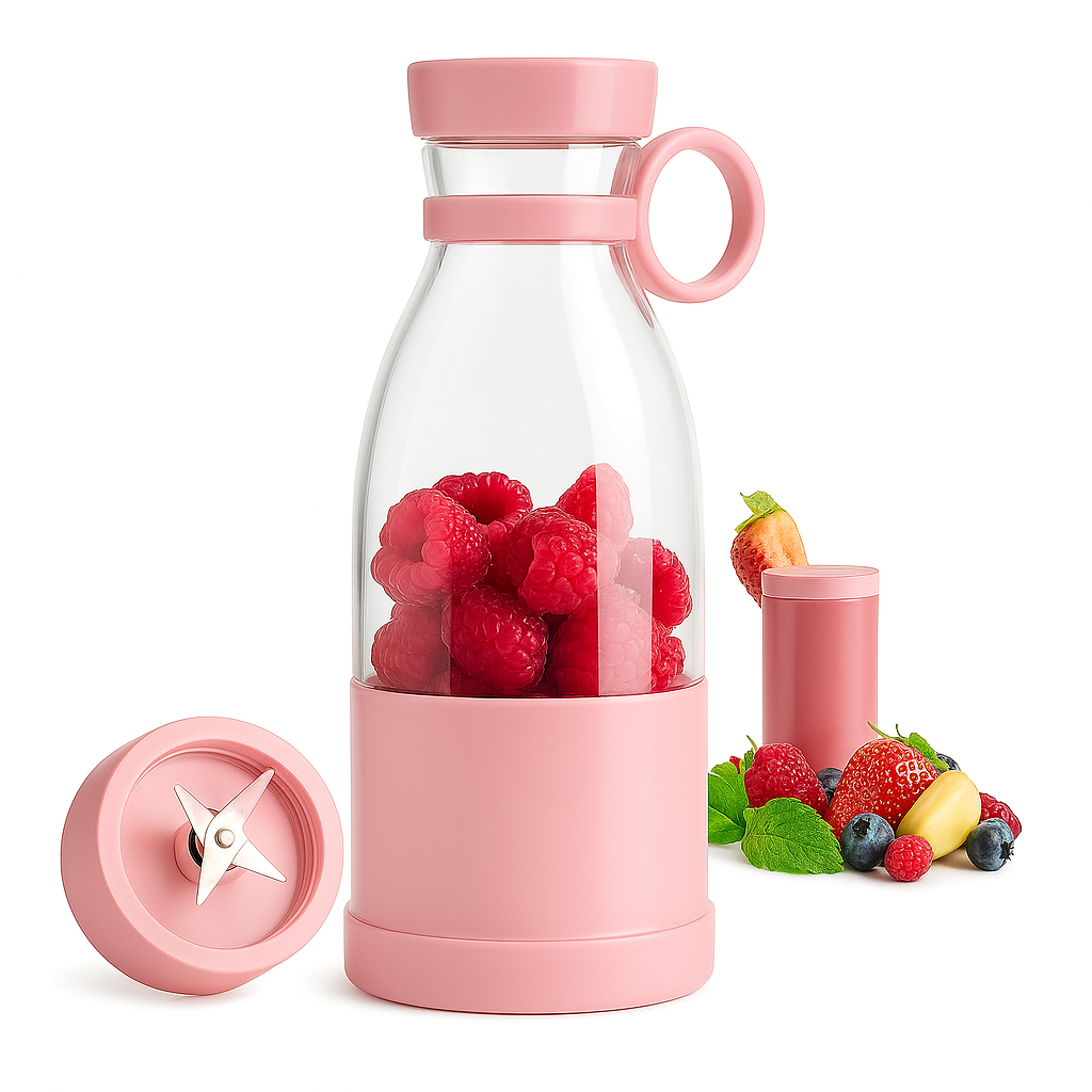 🥤 Mini Licuadora Recargable USB Tipo Botella – Perfecta para Batidos y Jugos