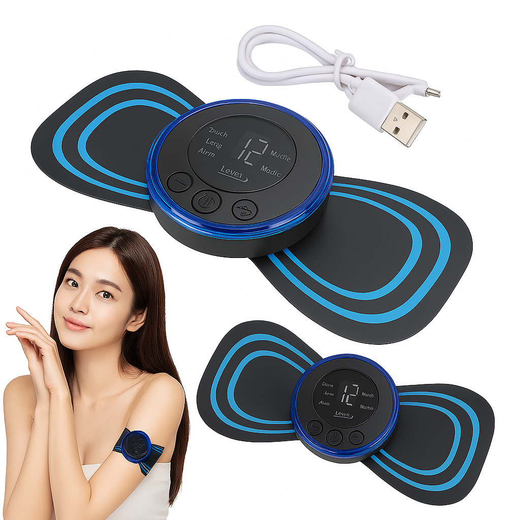 🌟 Mini Parche Masajeador Eléctrico Corporal Portátil – Relajación y Bienestar al Alcance de tu Mano
