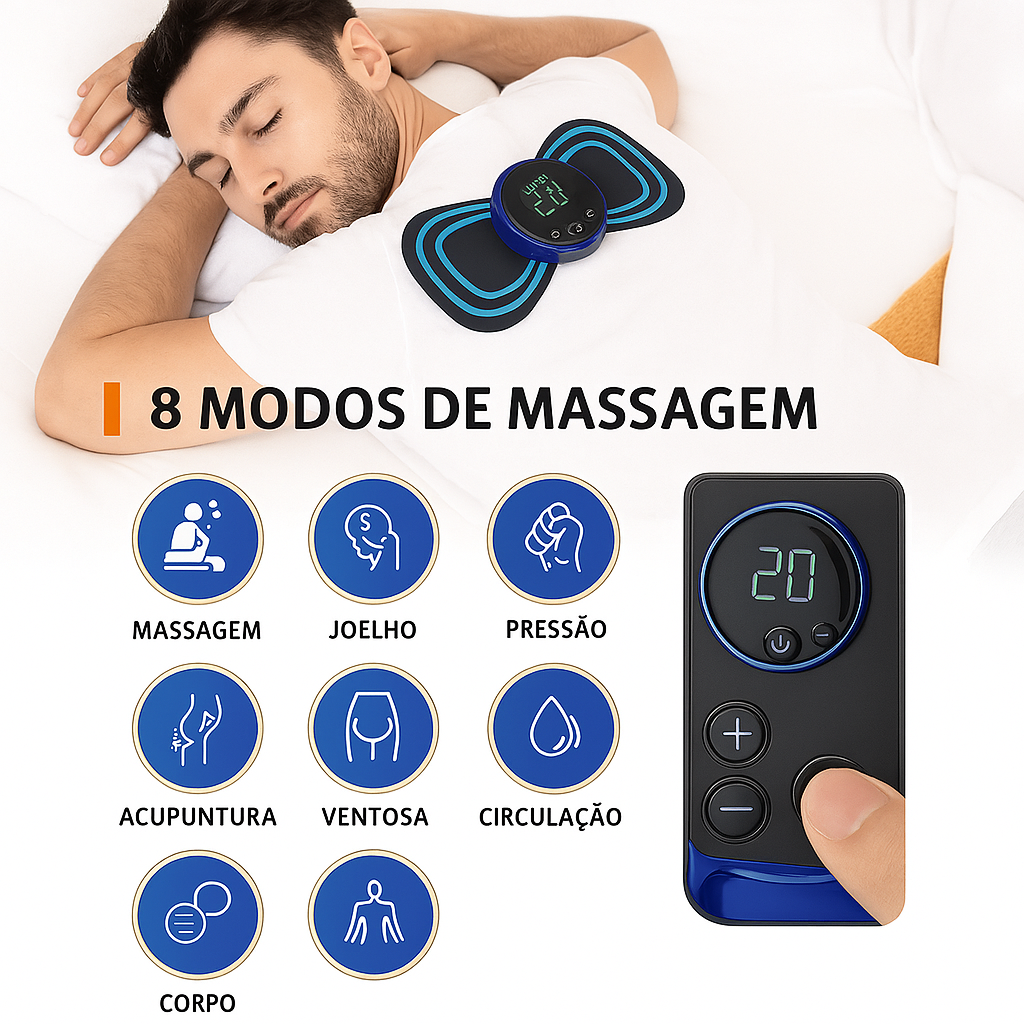 🌟 Mini Parche Masajeador Eléctrico Corporal Portátil – Relajación y Bienestar al Alcance de tu Mano