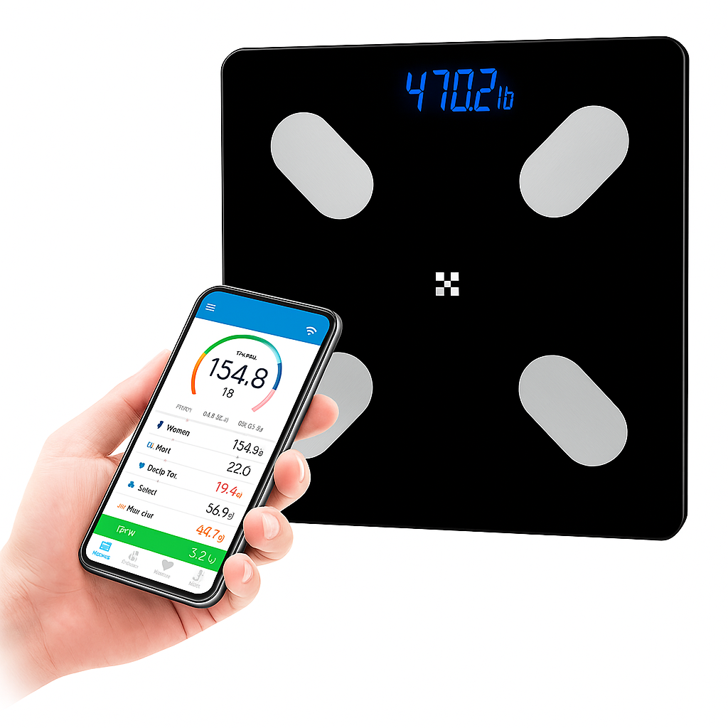 Báscula Inteligente Digital con Bluetooth y App – Vidrio Templado