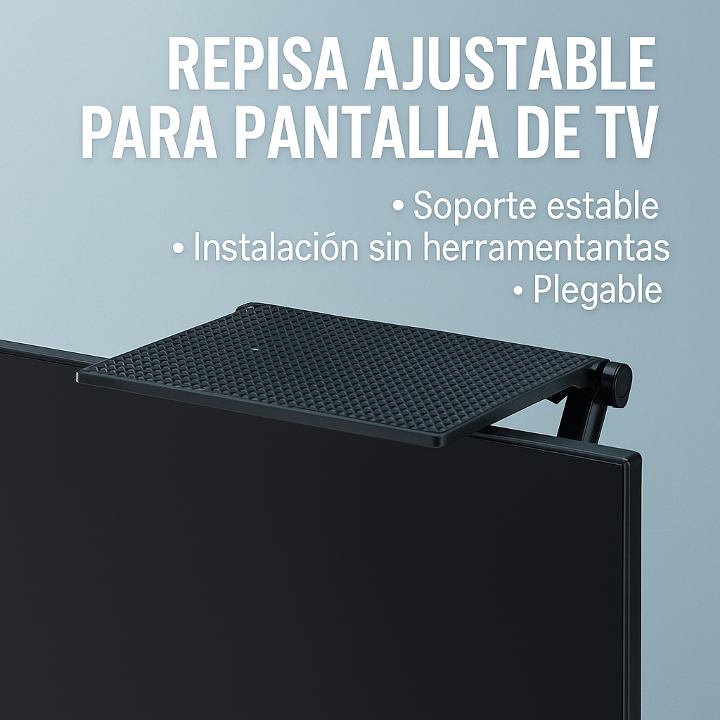 🖥️ Repisa Ajustable para Pantalla de TV – Organización inteligente al instante