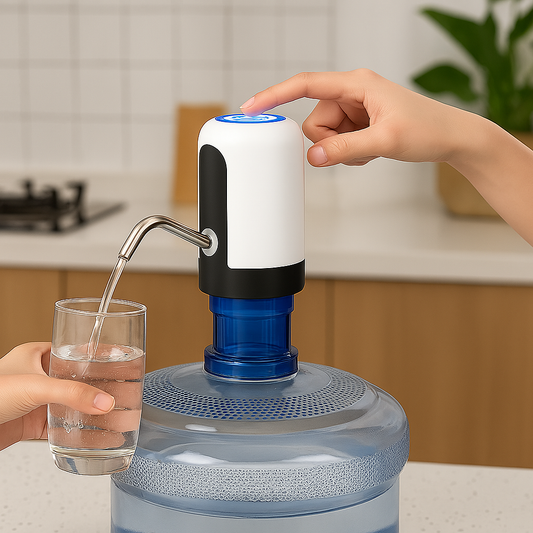 Bomba Eléctrica de Agua Recargable para Garrafón – Uso Inalámbrico y Botón de Un Toque