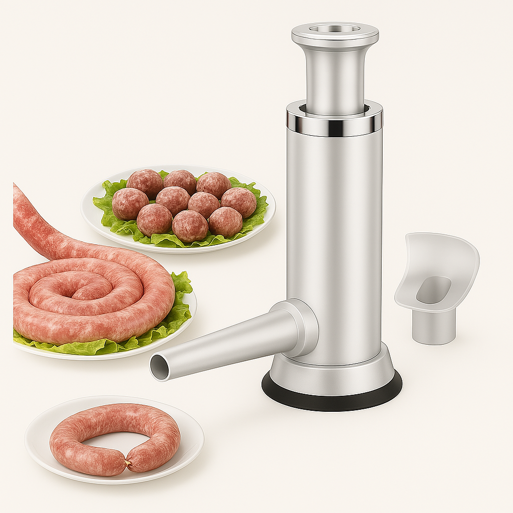 🌭💪 Máquina Embutidora Manual 2 en 1 – Para Carne y Salchichas