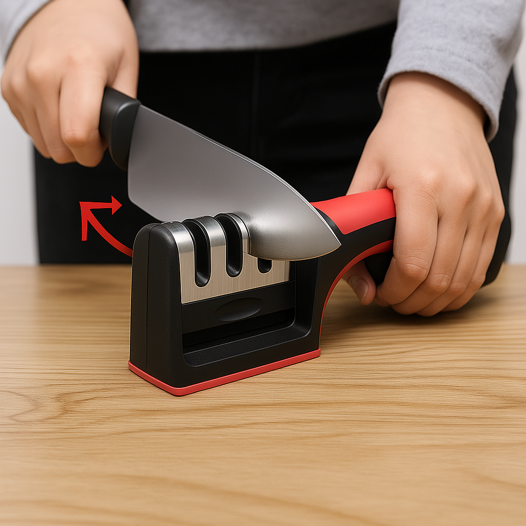 🔪✨ Afilador Profesional de Cuchillos, Tijeras y Navajas – Acero Inoxidable