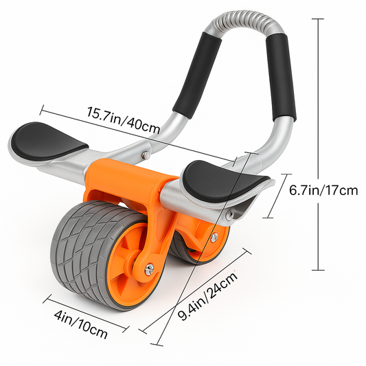💪 Rueda Abdominal con Rebote Automático + Temporizador 🧡 – ¡Entrena tu core como un pro! 🔥