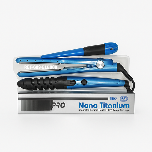 Combo Nano Titanium – Plancha, Peine y Rizador 🔥